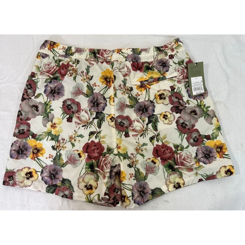 NWT Goodfellow & Co. Men's S Multi-color Floral Drawstring Swim‎ Trunks Sz L